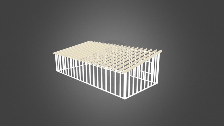 Ensidet taghældning 3D Model
