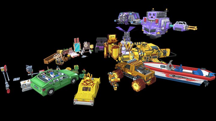 Mobs, Furniture, Vehicles 3D Model