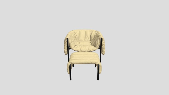 Puffy Lounge Chair + Ottoman / HEM 3D Model