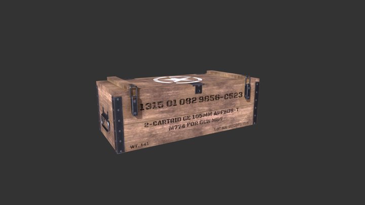 Millitry Wooden Box 3D Model
