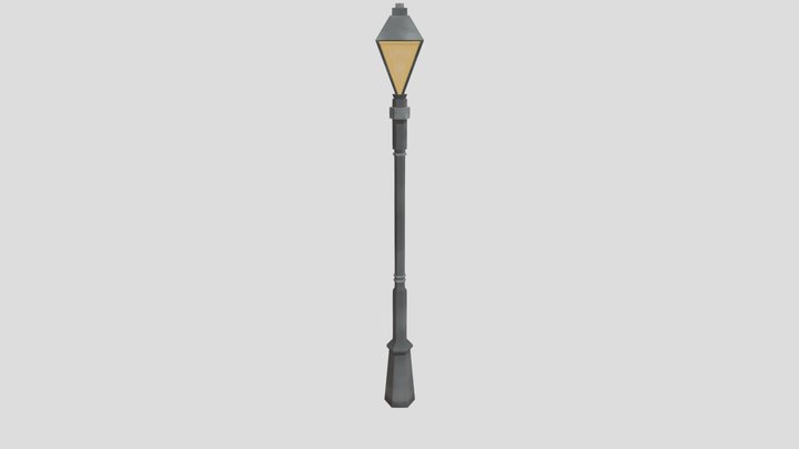 Stylistic Lamppost 3D Model