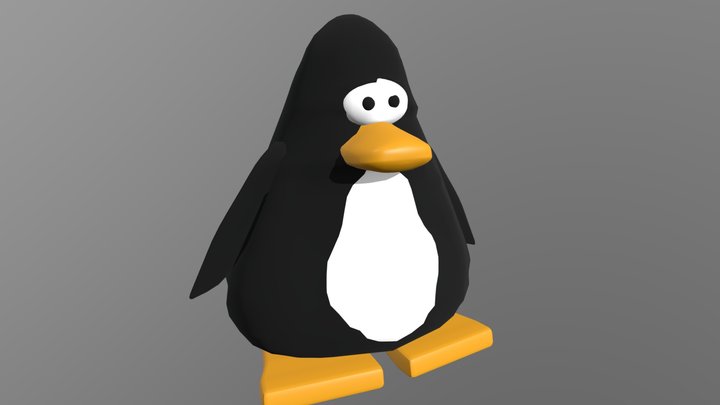 Wk6 Character Blockout - Club Penguin 3D Model
