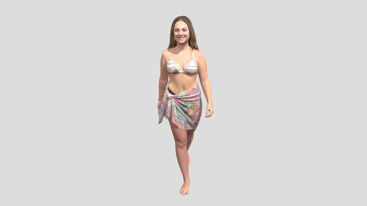 Pastel Beach Walk – Kostenloses 3D-Modell STL