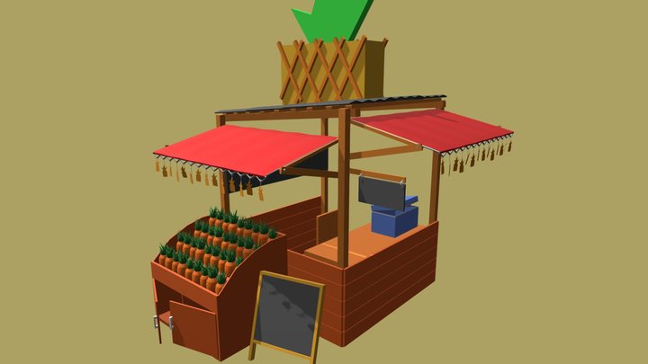 PINEAPPLE SHOP 3D Model