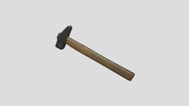 Low poly hammer 3D Model