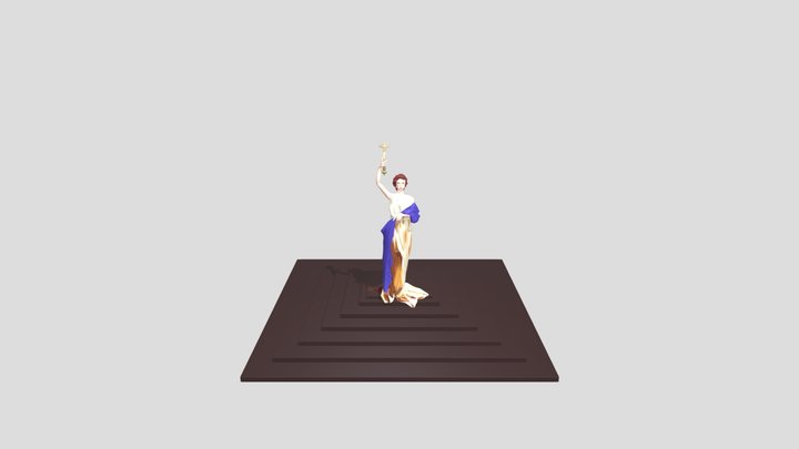 Torch-lady-columbia-3d-model 3D Model