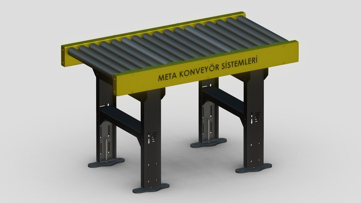 Motorised Roller Conveyor 3D Model
