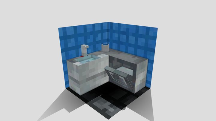 Small Simple Kitchen 3D Model