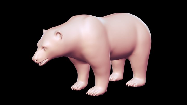 Polar Bear Base Mesh 3D model 3D Model