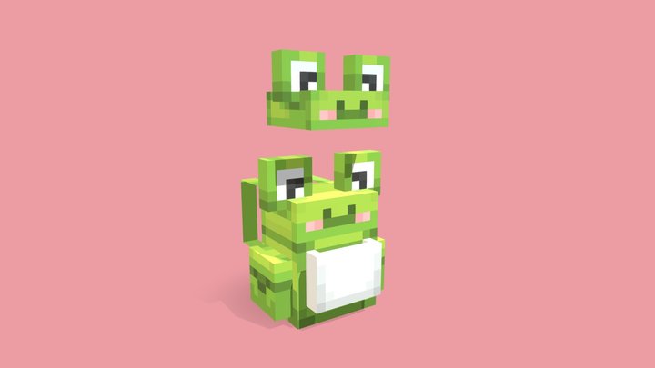 Frog hat & bags 3D Model