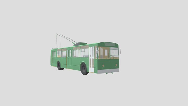 Ziu-9 Trolleybus 3D Model