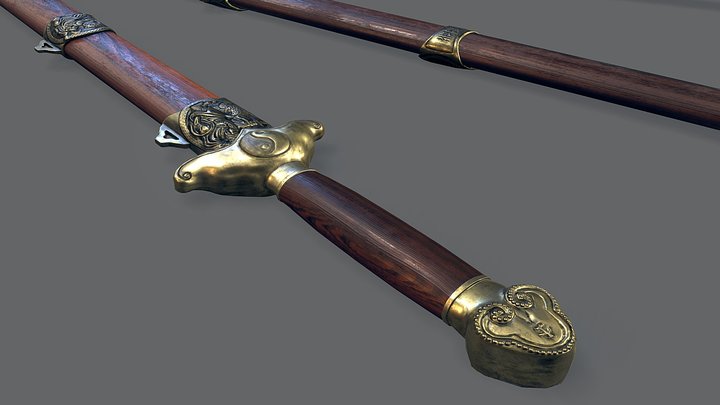 Jian Sword - Straight Sword 3D Model