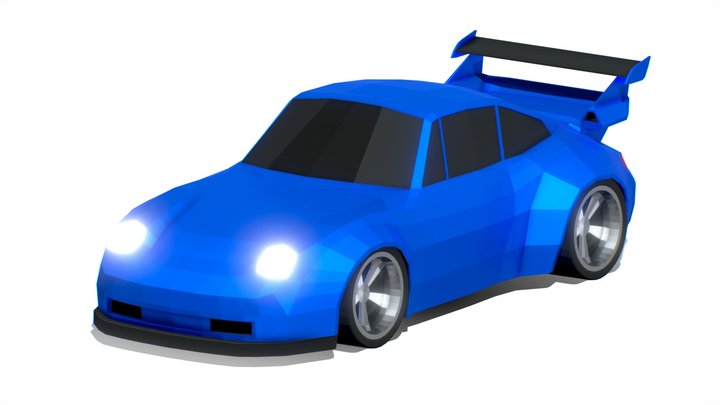 Low Poly Porsche 911 RWB 3D Model
