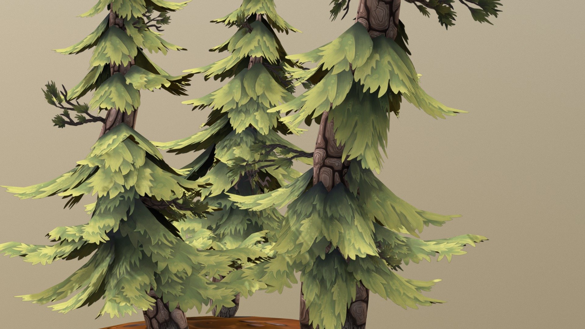 Stylized Pine Trees 3D Model By Samuel Rosser SamuelRosser 