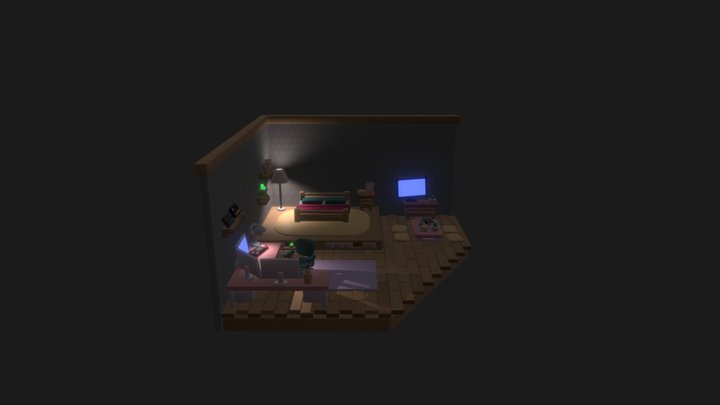 Isometric Room 3D Model