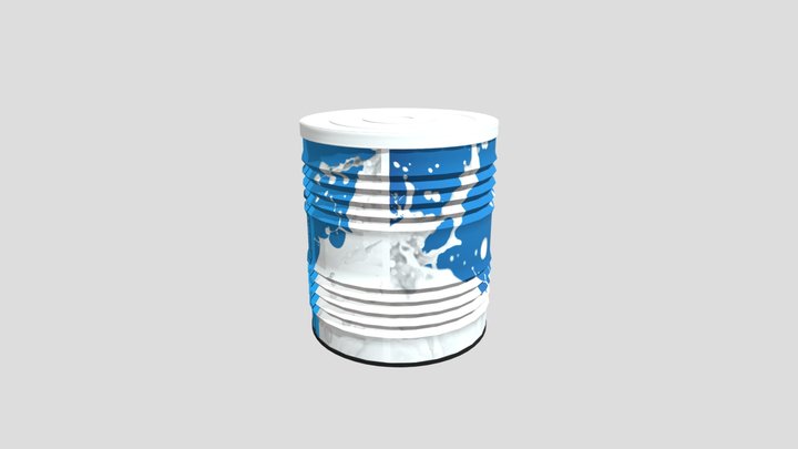 Realistic 3D Corrugated Tin Milk Can Model 3D Model