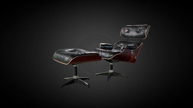 Eames Lounge Chair - PBR Game Ready 3D Model