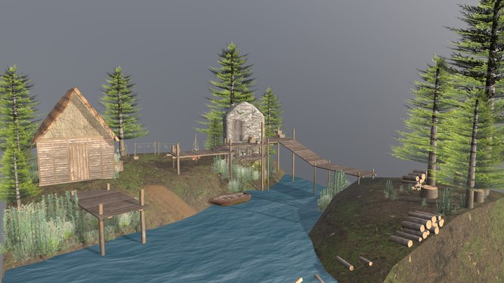 DAE Diorama - Forest Loner 3D Model