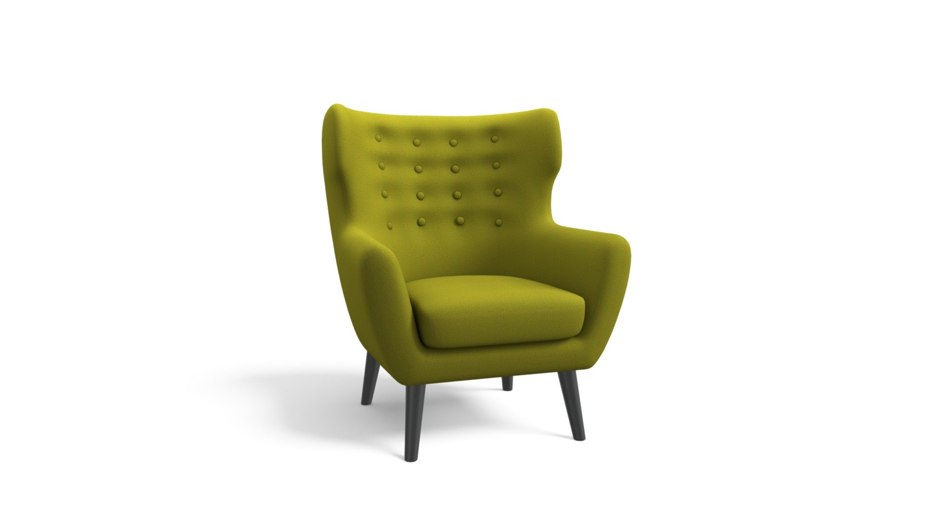 Kubrick Wing Back Armchair, Fern Green Wool Mix