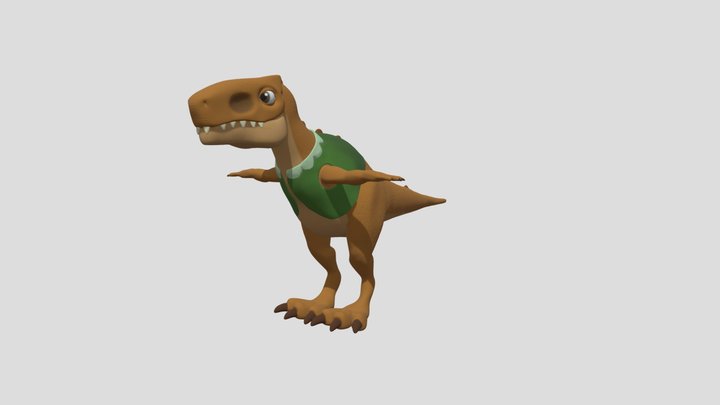 CarchaThe Baby Carcharodontosaurus 3D Model