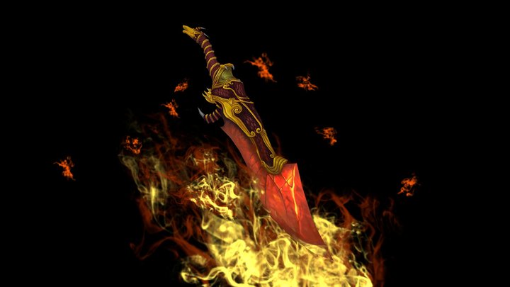 Fire Sword 3D Model