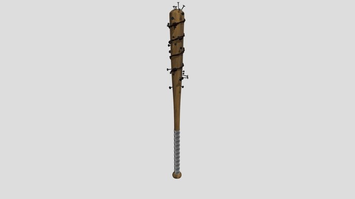 Barbed Baseball Bat – Game Ready Prop 3D Model