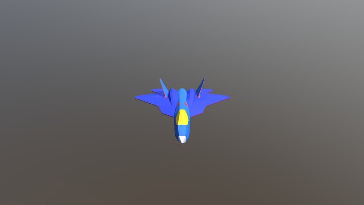 Low poly plane - Su-57/PAK-FA 3D Model