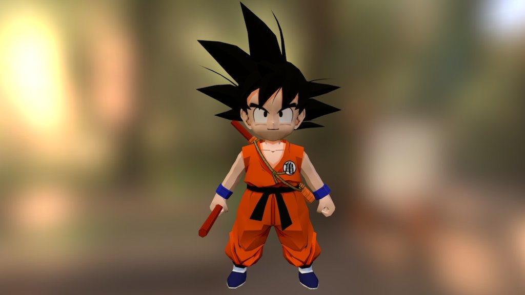 goku kid (DRAGON BALL) (Low poly) 3D model by ova1514