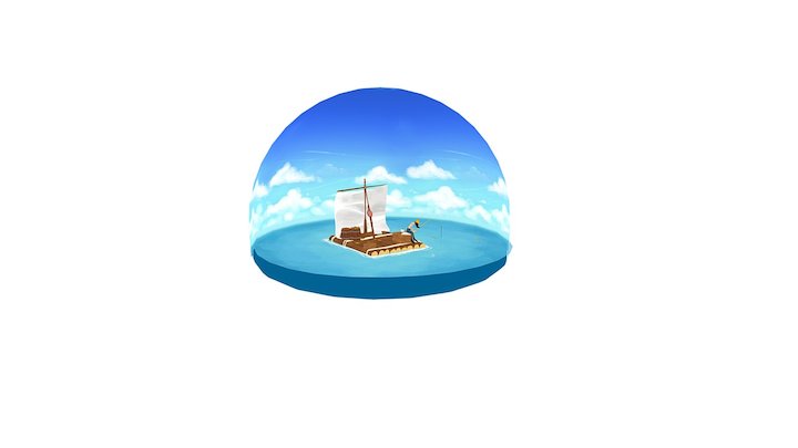 Robinson Crusoé - Fishing & Bananas 3D Model