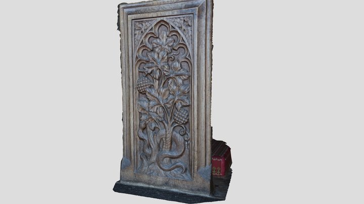 Carved pew, St.Bartholomew's church, Crewkerne 3D Model