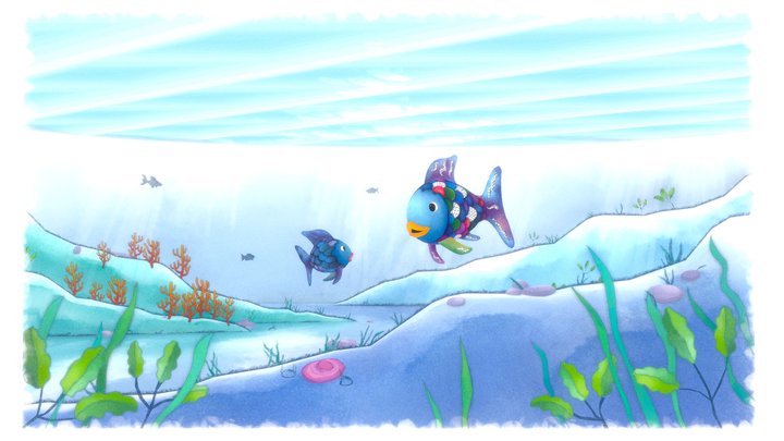 Rainbow Fish Scene 3D Model
