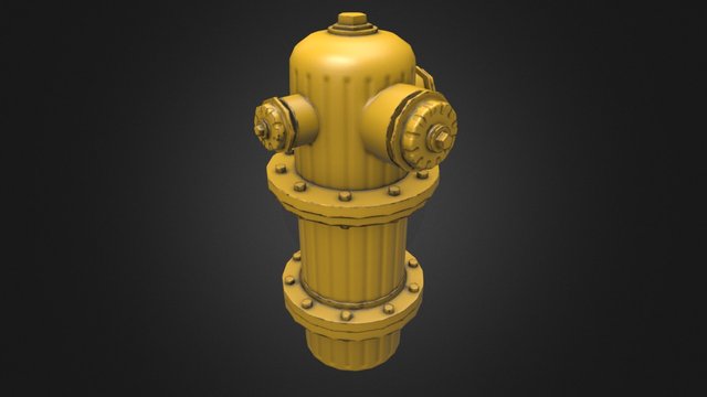 Low Poly Fire Hydrant 3D Model