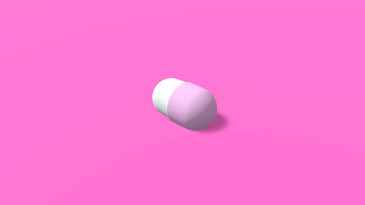 Capsule Tablet 3D Model