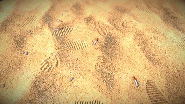 Sand With Handprints| Tile Texture – Kostenloses 3D-Modell STL
