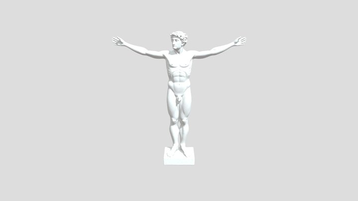 Estatua de hombre 3D Model