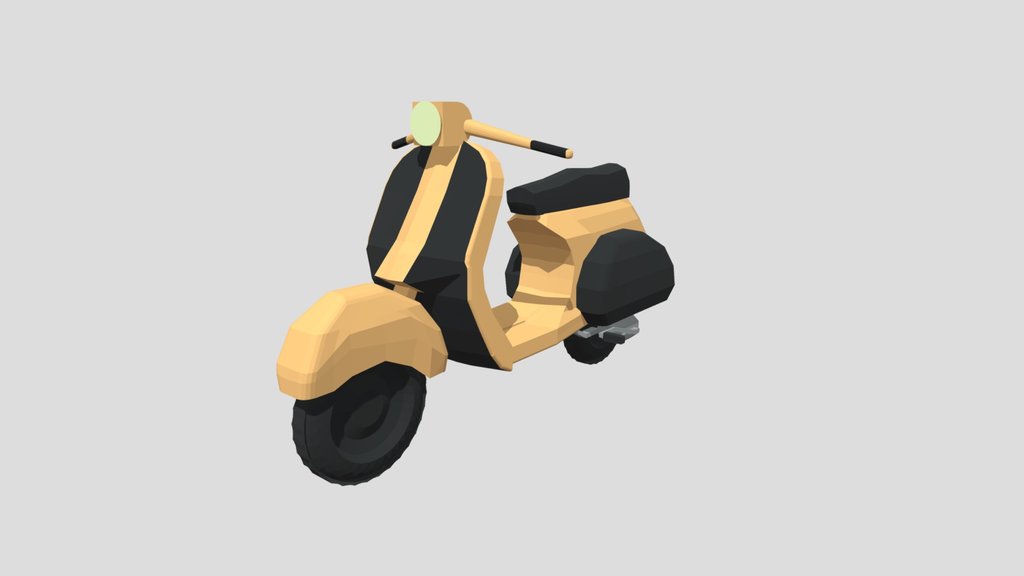 Vespa Scooter – Low Poly Game Ready 3D Model