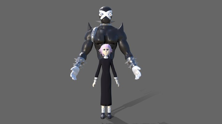 Crona e Ragnarok - Soul Eater 3D Model