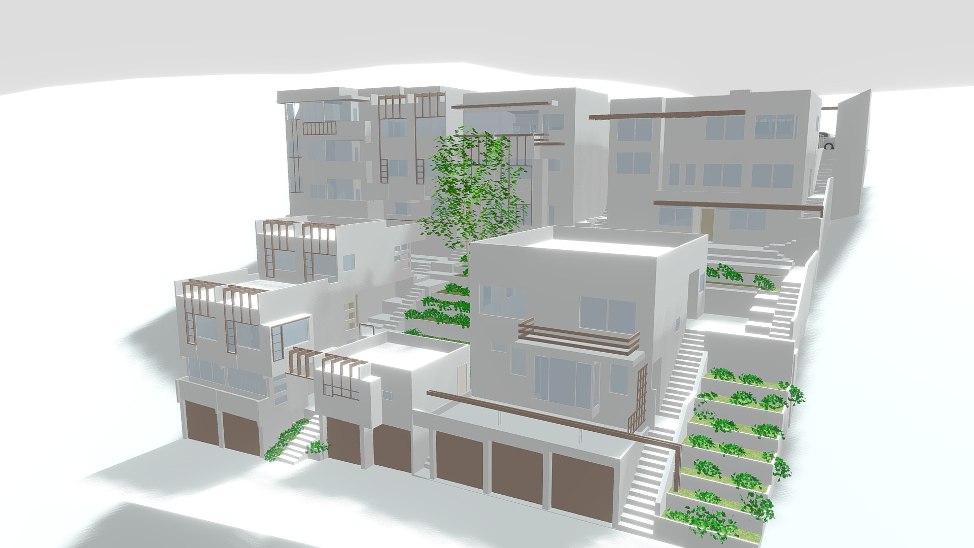 3D model Rudolph Schindler houses - This is a 3D model of the Rudolph Schindler houses. The 3D model is about a model of a house.
