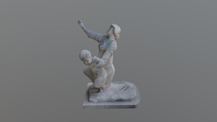 Statue Femme & Enfants 3D Model