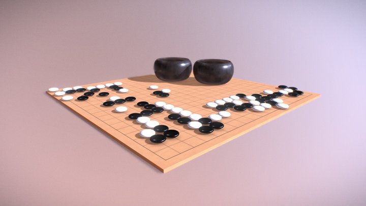 Chinese Go/圍棋 3D Model