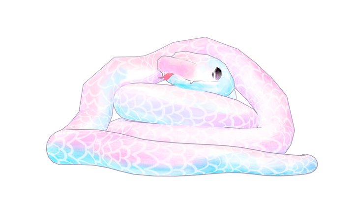 Snake Stylized Watercolor – Kostenloses 3D-Modell STL