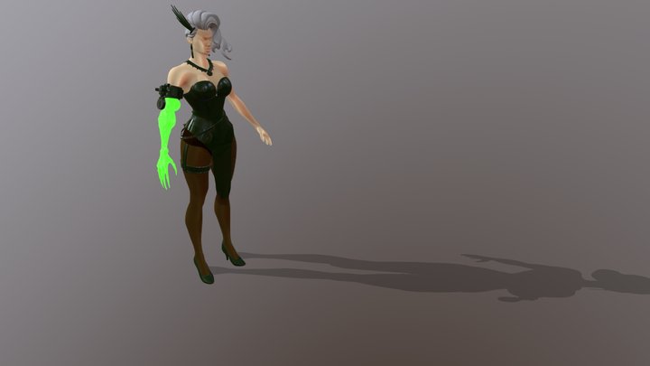 Poorly edited lady geist from deadlock 3D Model