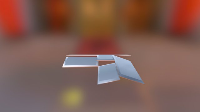 Beach House Roof Solar Panels 3D Model