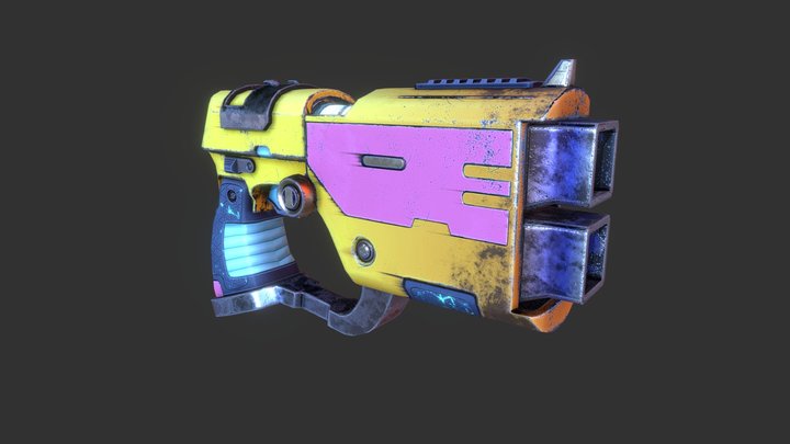 Astronaut Gun 3D Model