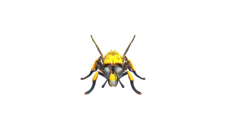 Mechanical insect drone with articulated legs 3D Model
