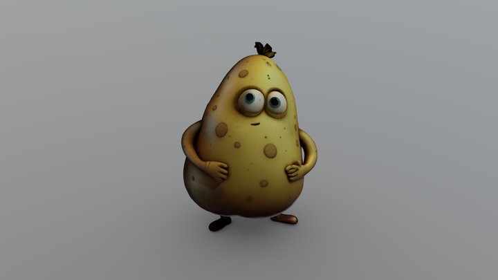 Another socially awkward potato [AI Generated] – Free 3D Model STL