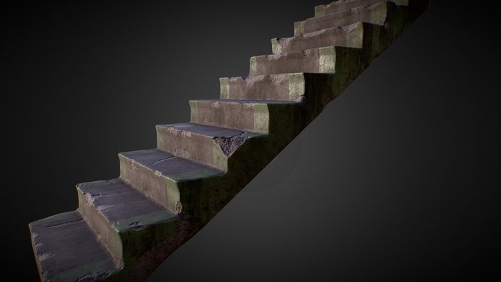 Old Stairs 3D Model