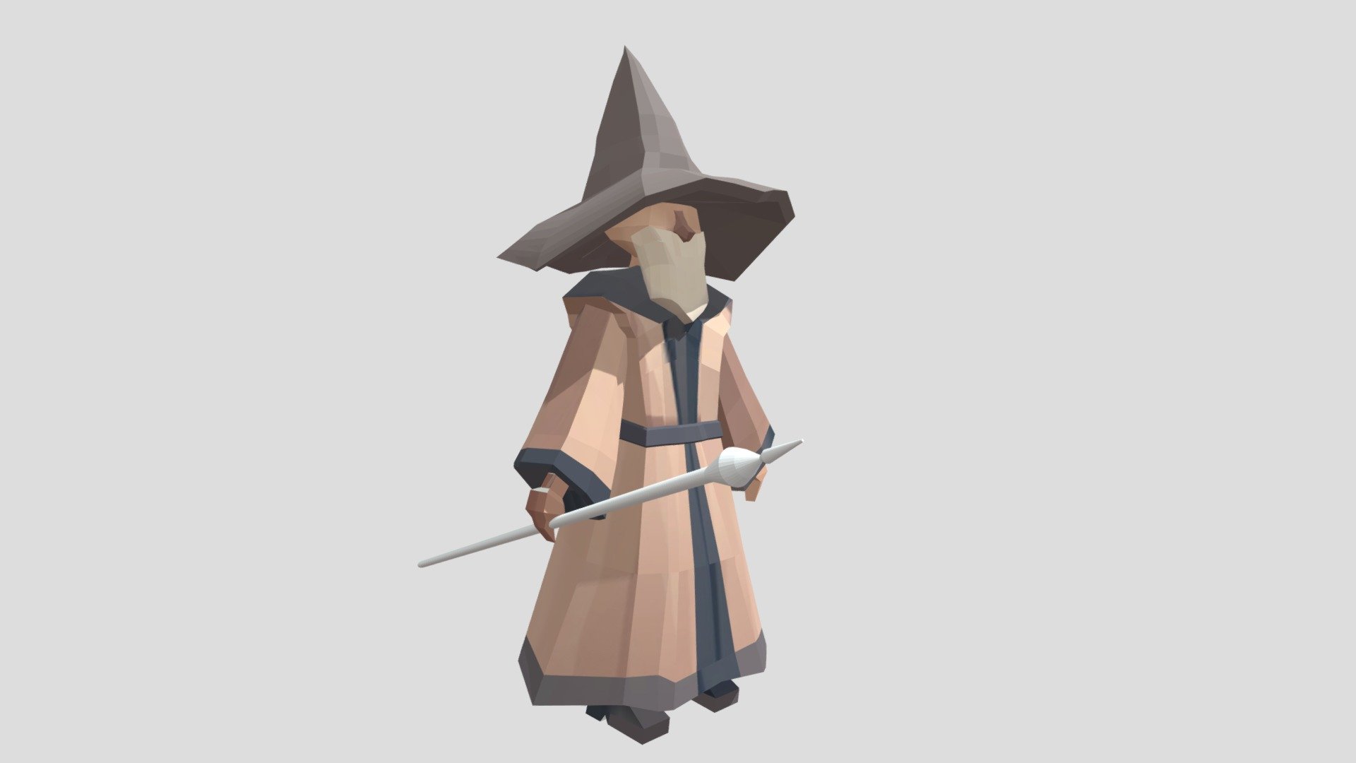 Low Poly Mage - 3D model by Cesar Ureña (@cesaru) [0e627d9] - Sketchfab