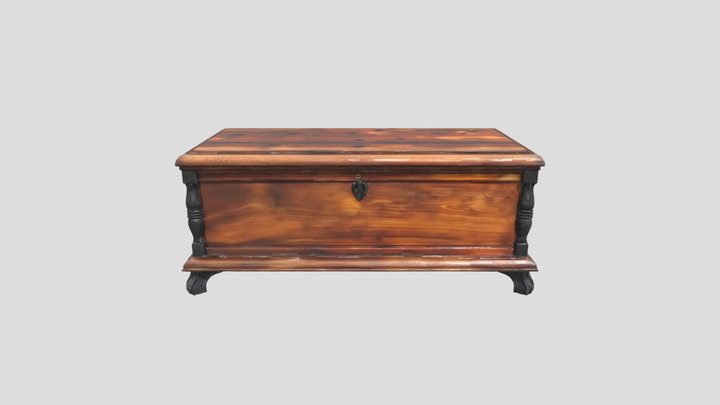 Wooden Chest 3D Model