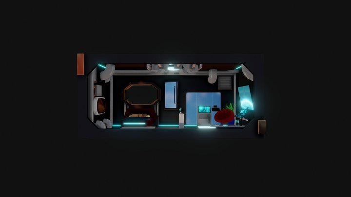 Sci-Fi Room 3D Model